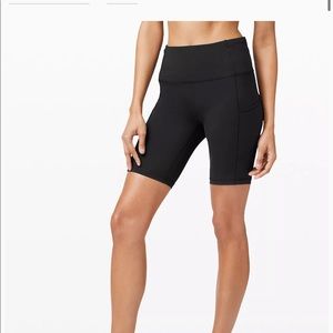Lululemon fast and free biker shorts, black